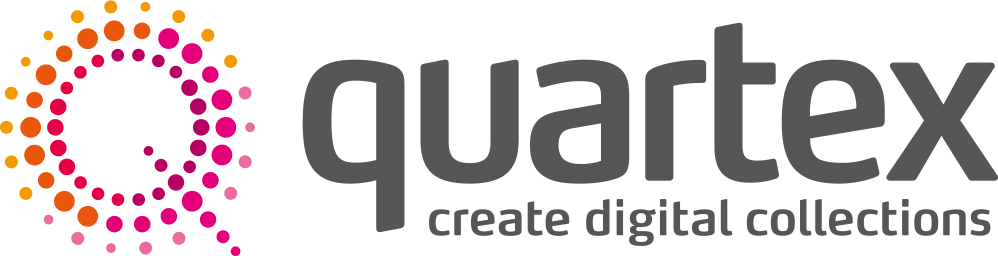 Quartex create digital collections, logo.