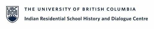 Logo - UBC Shield with sun and lines for water. The University of British Columbia: Indian Residential School History and Dialogue Centre. 