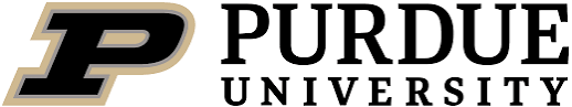Purdue University logo with P. 